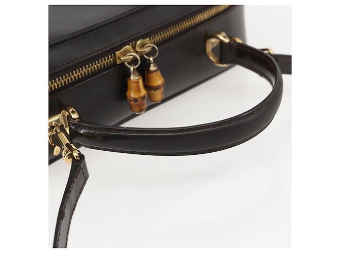 GUCCI Vanity Bag Emaille 2way Braun Gold 000 2122 0565 Auth am10324 Golden - Ansicht 7