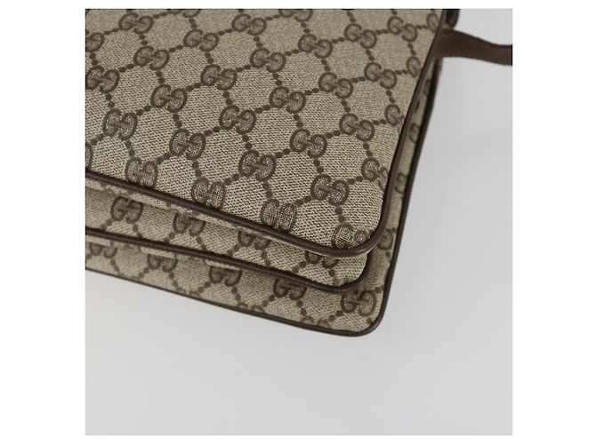 Borsa Sherry Line GG Supreme Web di GUCCI in PVC beige e oro 41 001 4085 Auth 156428 D'oro - vista 12