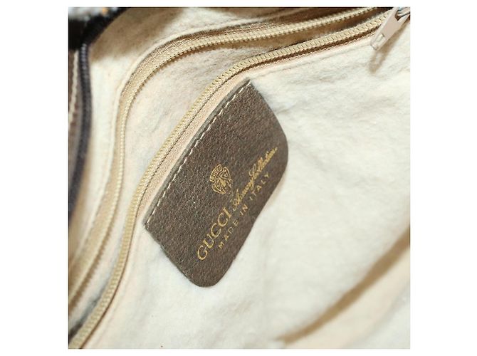 Borsa Sherry Line GG Supreme Web di GUCCI in PVC beige e oro 41 001 4085 Auth 156428 D'oro - vista 16