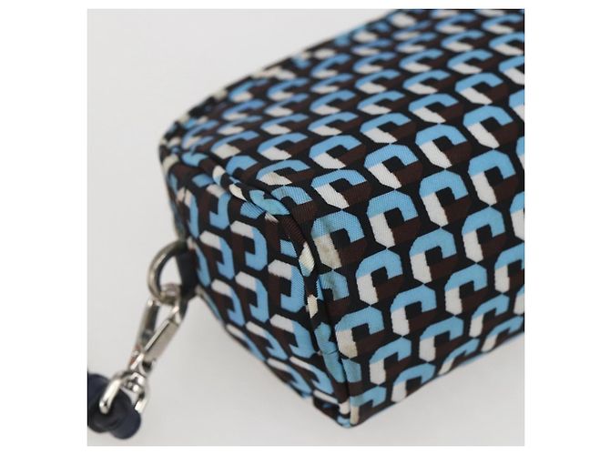 Pochette Prada Nylon Blu Argento Auth 159464 - vista 13