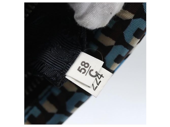 Pochette Prada Nylon Blu Argento Auth 159464 - vista 22