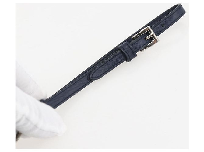Pochette Prada Nylon Blu Argento Auth 159464 - vista 7
