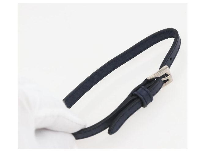 Pochette Prada Nylon Blu Argento Auth 159464 - vista 8