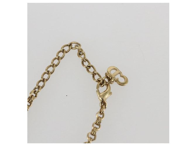 Collana Christian Dior in metallo dorato Auth am10310 - vista 10