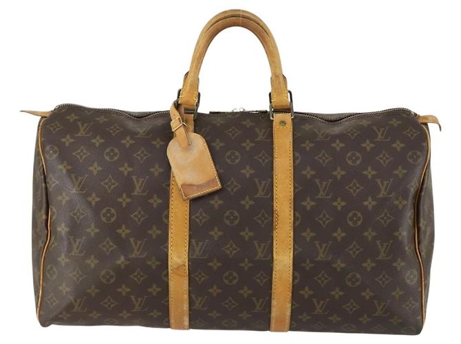 LOUIS VUITTON Borsa Boston Monogram Keepall 50 M41426 LV Auth 158283 Monogramma - vista 2
