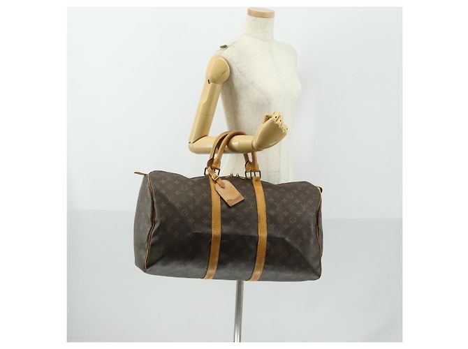 LOUIS VUITTON Borsa Boston Monogram Keepall 50 M41426 LV Auth 158283 Monogramma - vista 23