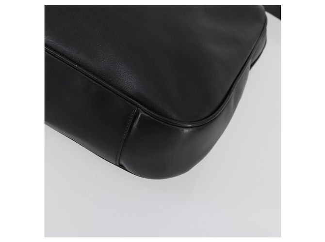 Bolsa de Ombro de Couro Gucci Bamboo 2way Preto Dourado 001 1577 Auth 155471 - vista 12