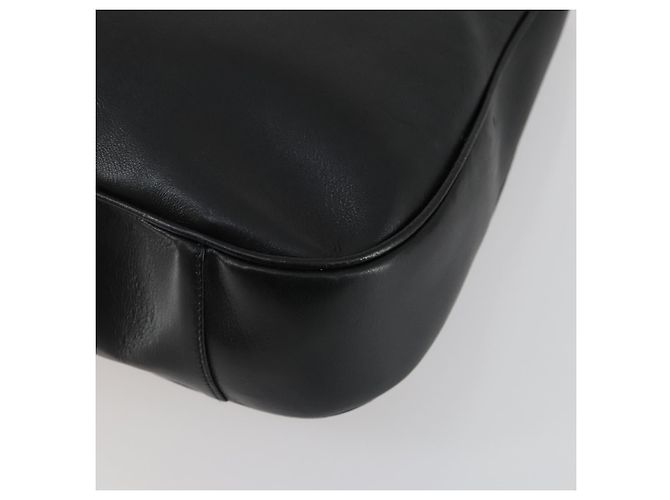 Bolsa de Ombro de Couro Gucci Bamboo 2way Preto Dourado 001 1577 Auth 155471 - vista 14