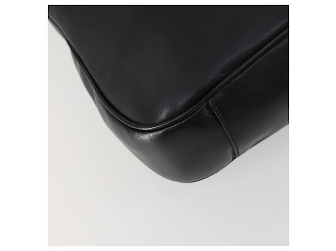 Bolsa de Ombro de Couro Gucci Bamboo 2way Preto Dourado 001 1577 Auth 155471 - vista 15