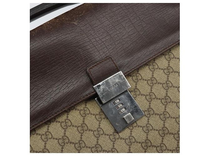 GUCCI GG Supreme Business Bag PVC Beige 34044 Auth ar13890 - Ansicht 14