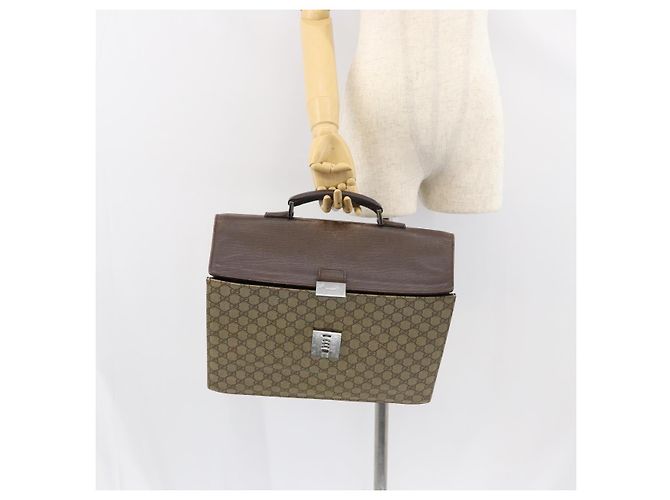 GUCCI GG Supreme Business Bag PVC Beige 34044 Auth ar13890 - Ansicht 25