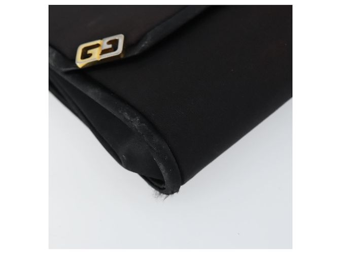 Borsa a Spalla con Catena GUCCI Nylon Nero Oro Auth 158998 D'oro - vista 11