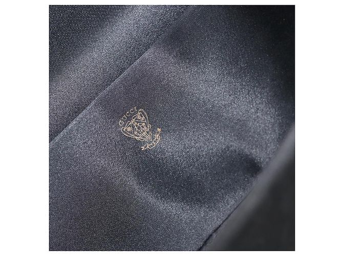 Borsa a Spalla con Catena GUCCI Nylon Nero Oro Auth 158998 D'oro - vista 16