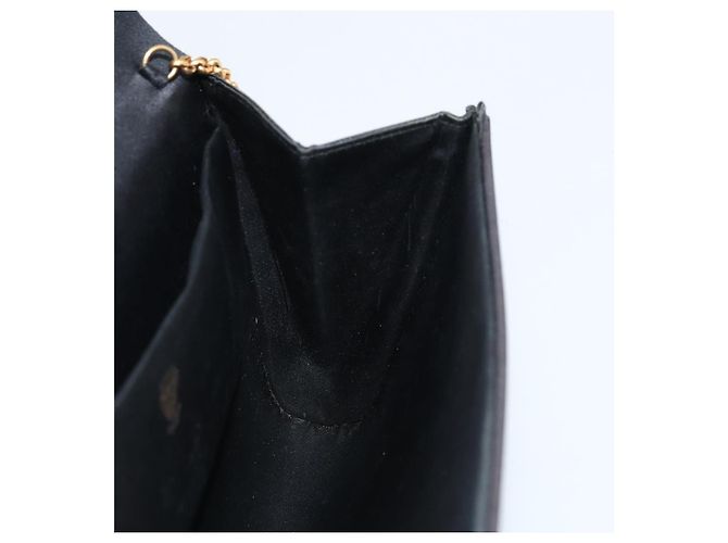 Borsa a Spalla con Catena GUCCI Nylon Nero Oro Auth 158998 D'oro - vista 18