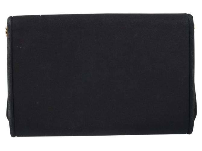 Borsa a Spalla con Catena GUCCI Nylon Nero Oro Auth 158998 D'oro - vista 3