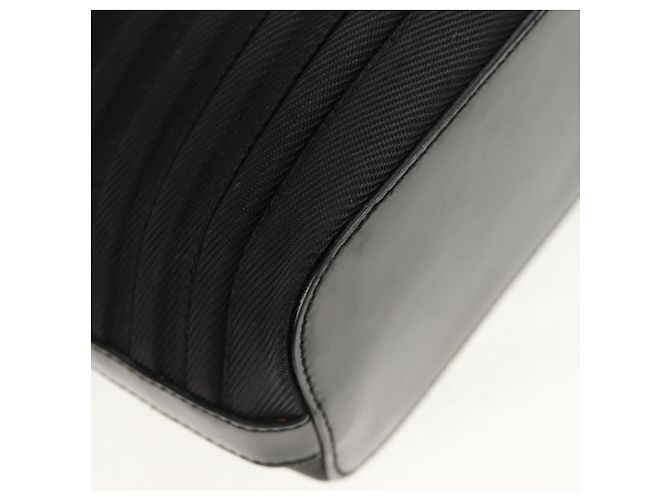 Borsa a mano Gucci Bamboo in nylon 2 vie nera argento 000 1705 0588 Auth 160486 Nero - vista 14