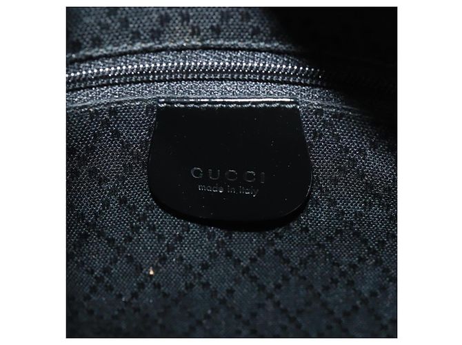Borsa a mano Gucci Bamboo in nylon 2 vie nera argento 000 1705 0588 Auth 160486 Nero - vista 19
