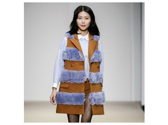 Autre Marque Vivetta Faux Fur Panelled Vest Purple - view 2