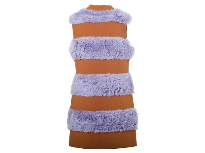 Autre Marque Vivetta Faux Fur Panelled Vest Purple - view 3