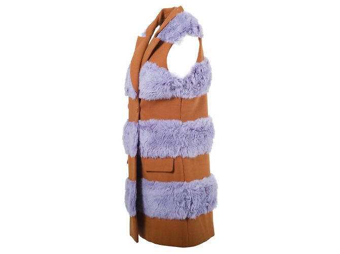 Autre Marque Vivetta Faux Fur Panelled Vest Purple - view 4
