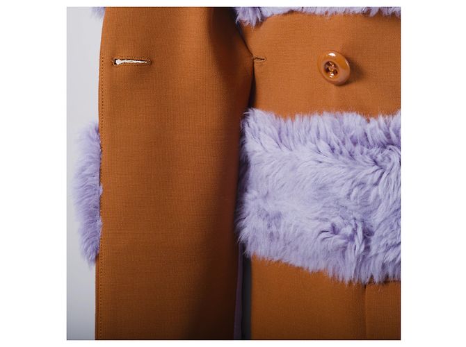 Autre Marque Vivetta Faux Fur Panelled Vest Purple - view 6