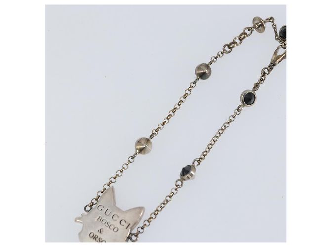 Bracciale GUCCI Ag925 BOSCO&ORSO Argento Auth 159492M - vista 8