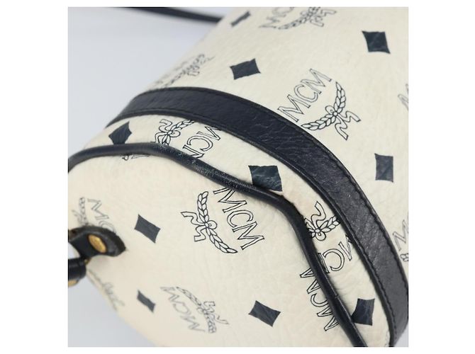 Borsa a spalla MCM Vicetos Logogram in pelle PVC bianca e oro Auth 159292 Bianco D'oro - vista 13