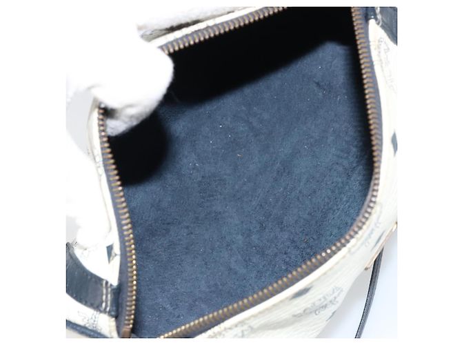 Borsa a spalla MCM Vicetos Logogram in pelle PVC bianca e oro Auth 159292 Bianco D'oro - vista 16