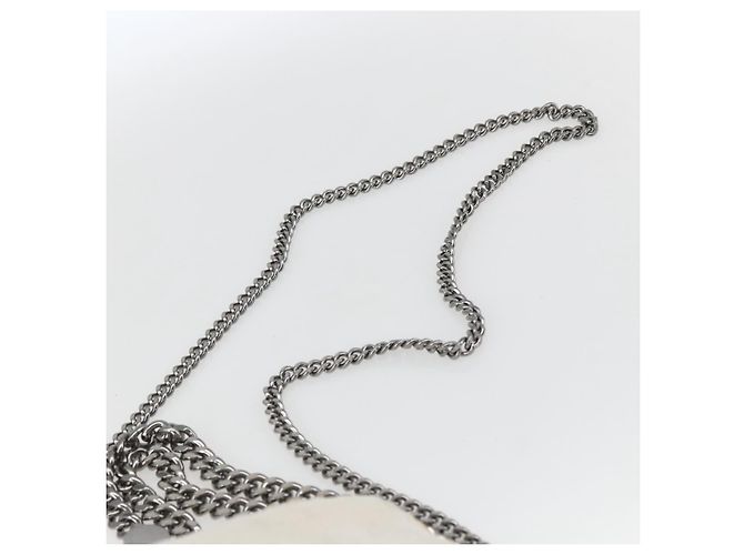 Autre Marque Stella McCartney Kette Falabella Mini Tasche Polyester 2way 371223 Auth BA9423 Silber Weiß - Ansicht 10