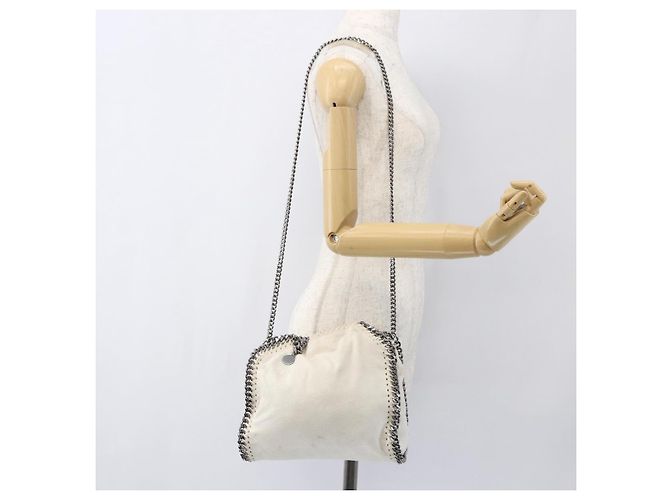 Autre Marque Stella McCartney Kette Falabella Mini Tasche Polyester 2way 371223 Auth BA9423 Silber Weiß - Ansicht 24