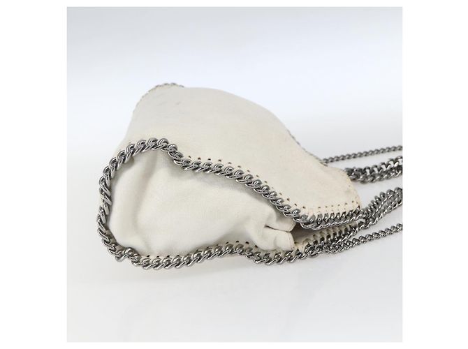Autre Marque Stella McCartney Kette Falabella Mini Tasche Polyester 2way 371223 Auth BA9423 Silber Weiß - Ansicht 4