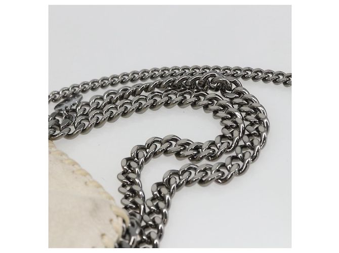 Autre Marque Stella McCartney Kette Falabella Mini Tasche Polyester 2way 371223 Auth BA9423 Silber Weiß - Ansicht 8