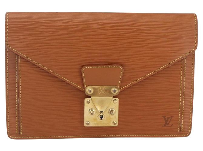 LOUIS VUITTON Borsa a Mano Dragonne Epi Serie Beige LV Auth ep12601 - vista 2