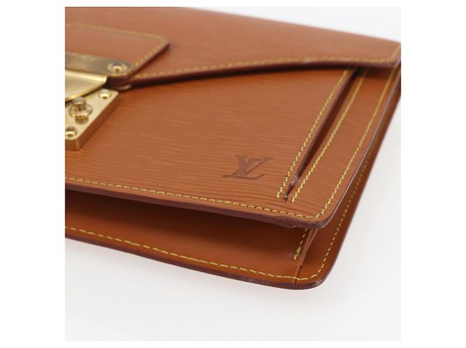 LOUIS VUITTON Borsa a Mano Dragonne Epi Serie Beige LV Auth ep12601 - vista 8