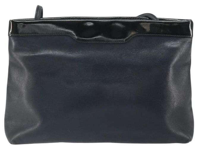 Borsa a Spalla Salvatore Ferragamo in Pelle Nera e Oro Auth BA9418 Nero D'oro - vista 3