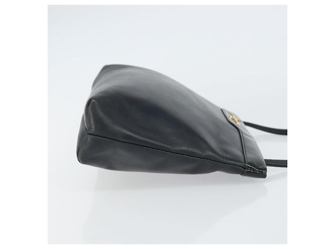 Borsa a Spalla Salvatore Ferragamo in Pelle Nera e Oro Auth BA9418 Nero D'oro - vista 4