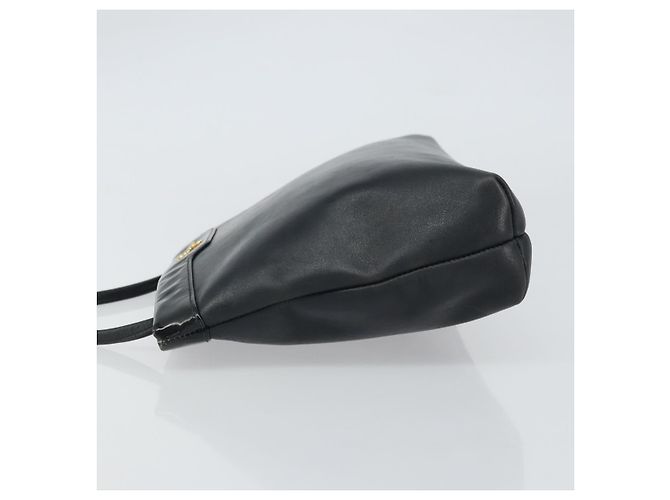 Borsa a Spalla Salvatore Ferragamo in Pelle Nera e Oro Auth BA9418 Nero D'oro - vista 5