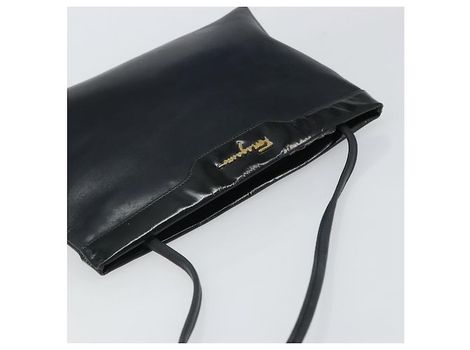 Borsa a Spalla Salvatore Ferragamo in Pelle Nera e Oro Auth BA9418 Nero D'oro - vista 6