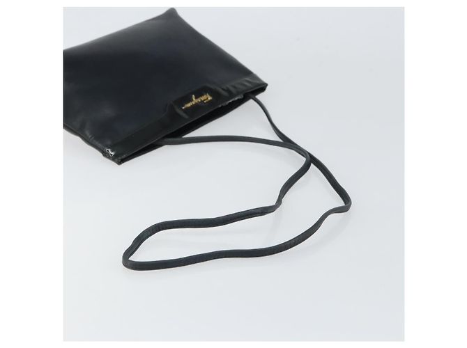 Borsa a Spalla Salvatore Ferragamo in Pelle Nera e Oro Auth BA9418 Nero D'oro - vista 7