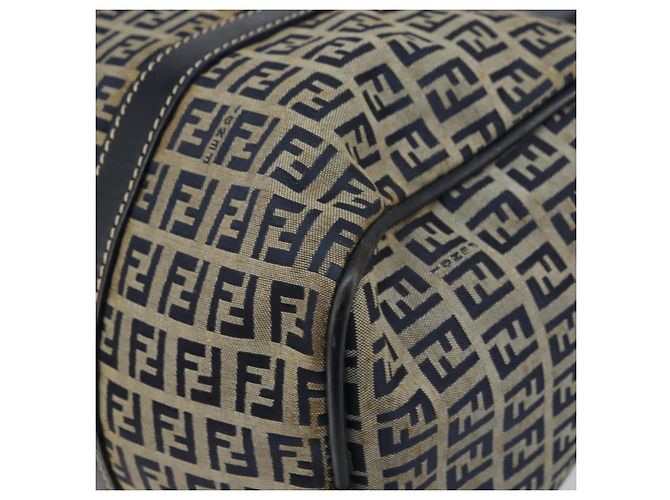 FENDI Zucchino Canvas Handtasche Navy Silber Authentisch 159400 Marineblau - Ansicht 12