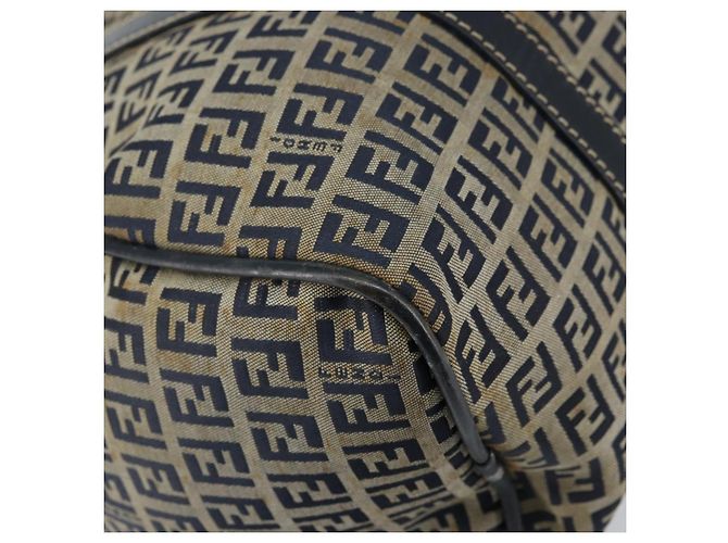 FENDI Zucchino Canvas Handtasche Navy Silber Authentisch 159400 Marineblau - Ansicht 13