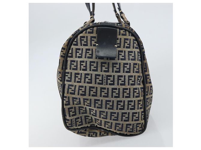 FENDI Zucchino Canvas Handtasche Navy Silber Authentisch 159400 Marineblau - Ansicht 5