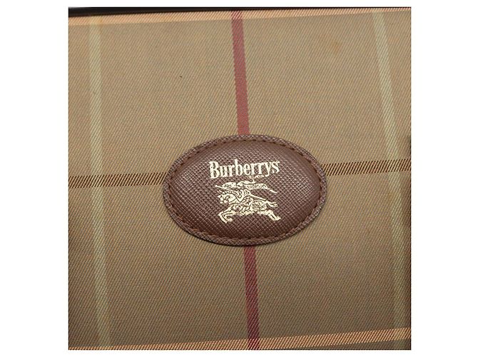 Autre Marque Borsa a mano in tela Nova Check Burberrys Khaki Oro Auth ti3581 D'oro Cachi - vista 15