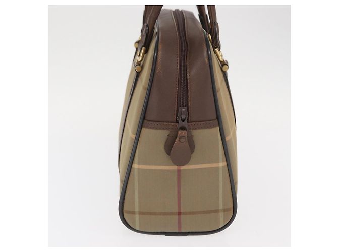 Autre Marque Borsa a mano in tela Nova Check Burberrys Khaki Oro Auth ti3581 D'oro Cachi - vista 5