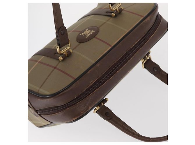 Autre Marque Borsa a mano in tela Nova Check Burberrys Khaki Oro Auth ti3581 D'oro Cachi - vista 6