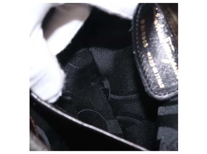 Salvatore Ferragamo Borsa a Spalla Vala in Pelle Marrone Scuro Oro Auth BA9386 D'oro - vista 19