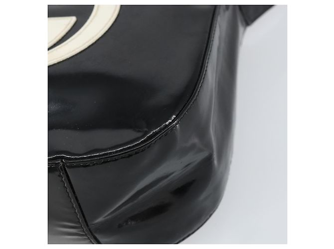 Bolsa de Ombro GUCCI Esmalte Preto Auth 160485 - vista 10