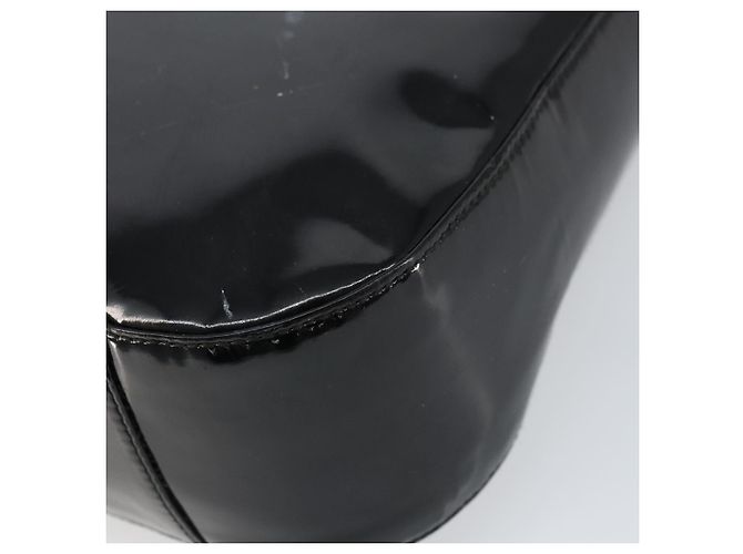 Bolsa de Ombro GUCCI Esmalte Preto Auth 160485 - vista 12