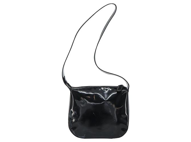 Bolsa de Ombro GUCCI Esmalte Preto Auth 160485 - vista 3