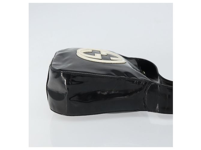 Bolsa de Ombro GUCCI Esmalte Preto Auth 160485 - vista 4